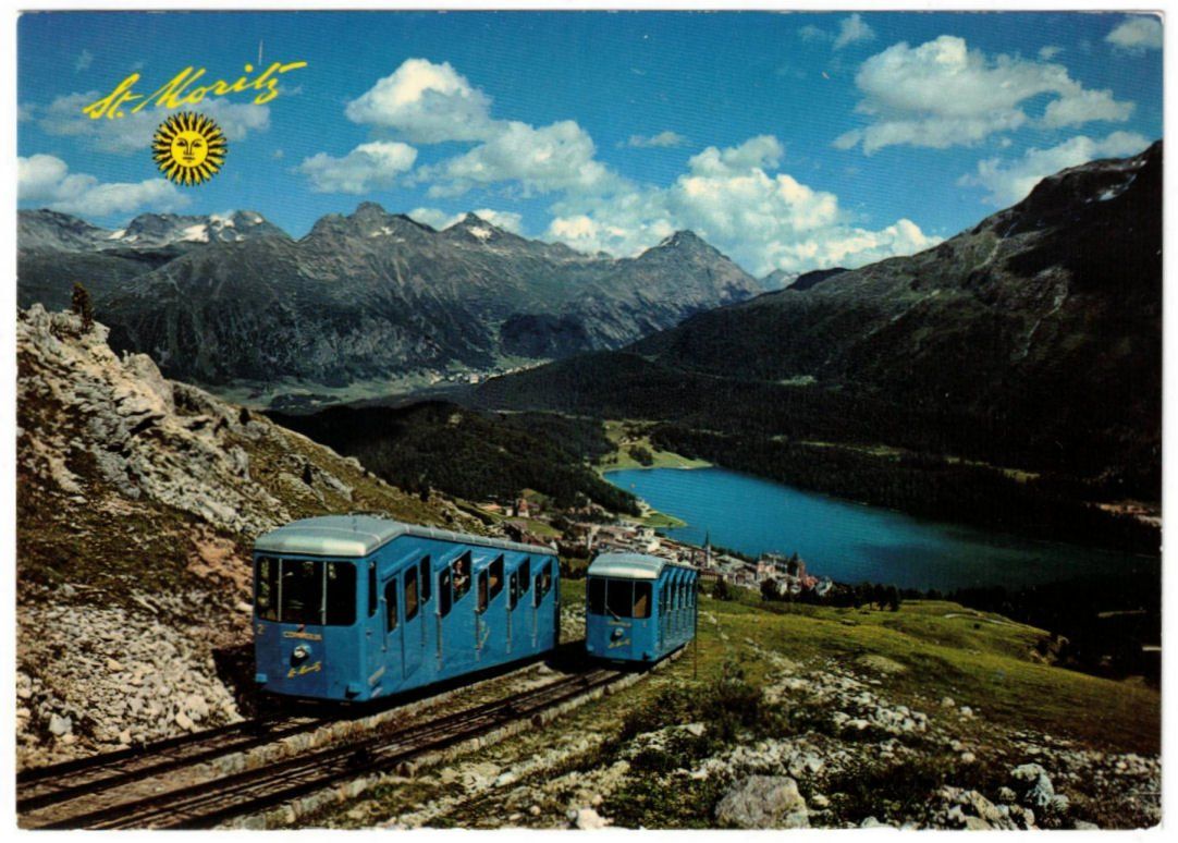 Cartes postales: St. Moritz - Standseilbahn Corviglia – D'occasion à Binningen par Mountainrider