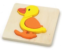 Neuware 50-70% SALE 🛒 ENTE Baby Holzpuzzle Naturholz