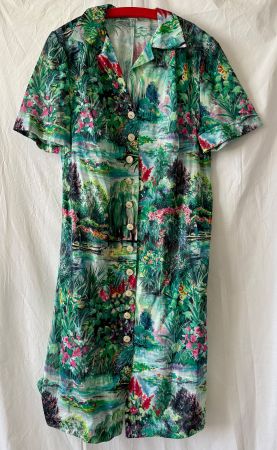Sommerliches Hemdblusenkleid BRILLANTE (CH) in Grüntönen