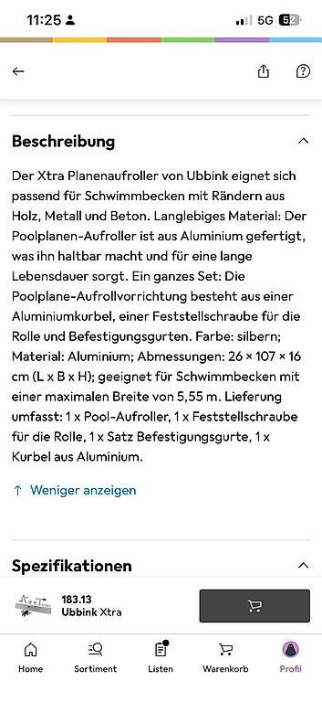 Schwimmbad-Zubehör: Poolabdeckung – Gebraucht aus Attiswil von maialina 4