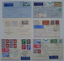 Lot Flugpost-Briefe, LANDI 1939, SWISSAIR, F13z, F26, F42...