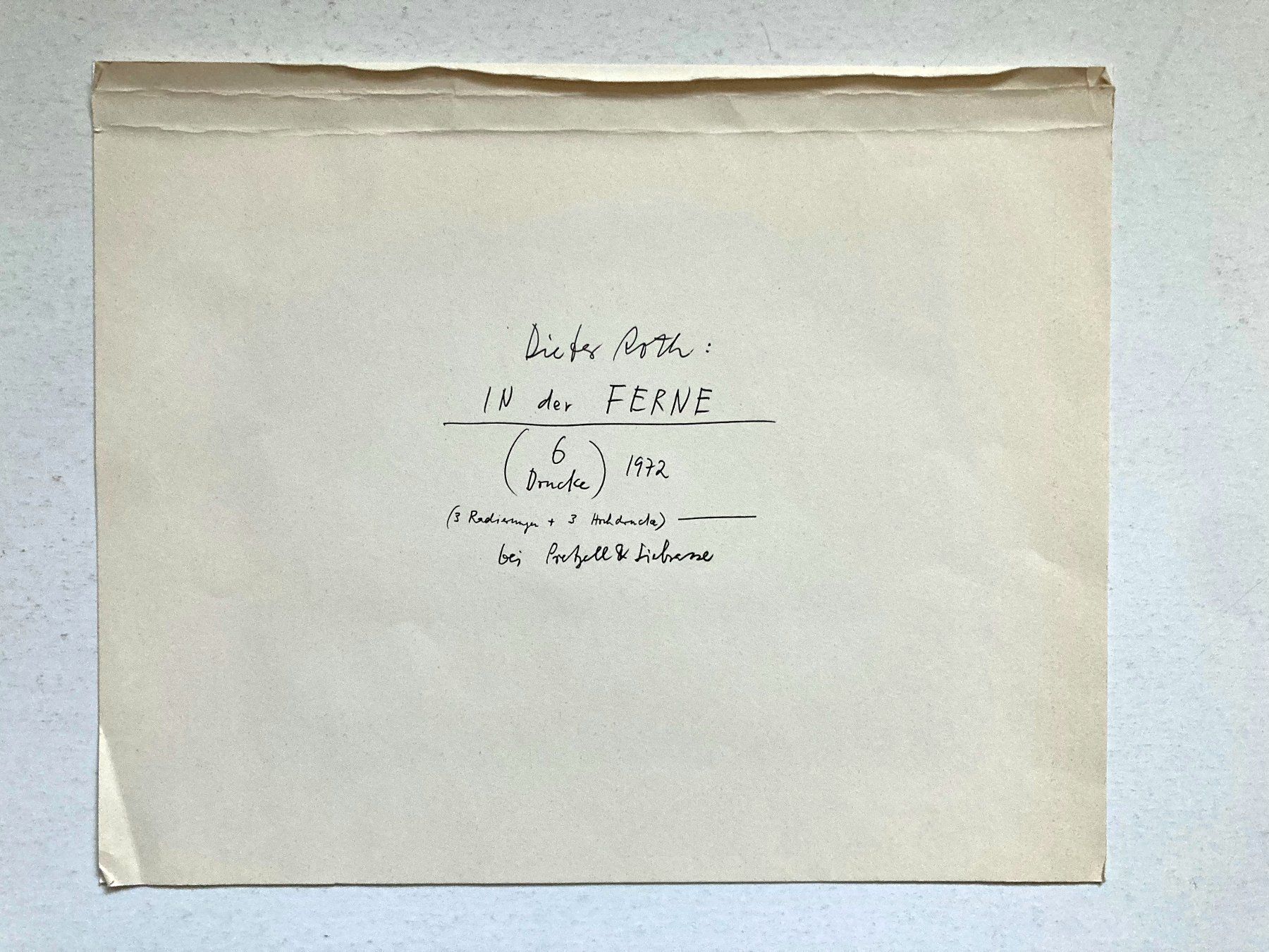 Incisioni: DIETER ROTH - IN DER FERNE - ex. 2 / 90 – Usato da Vandoeuvres venduto da ngc_9qj2 2