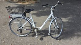 E-Bike Saxonette Basis weiss gebraucht guter Zustand