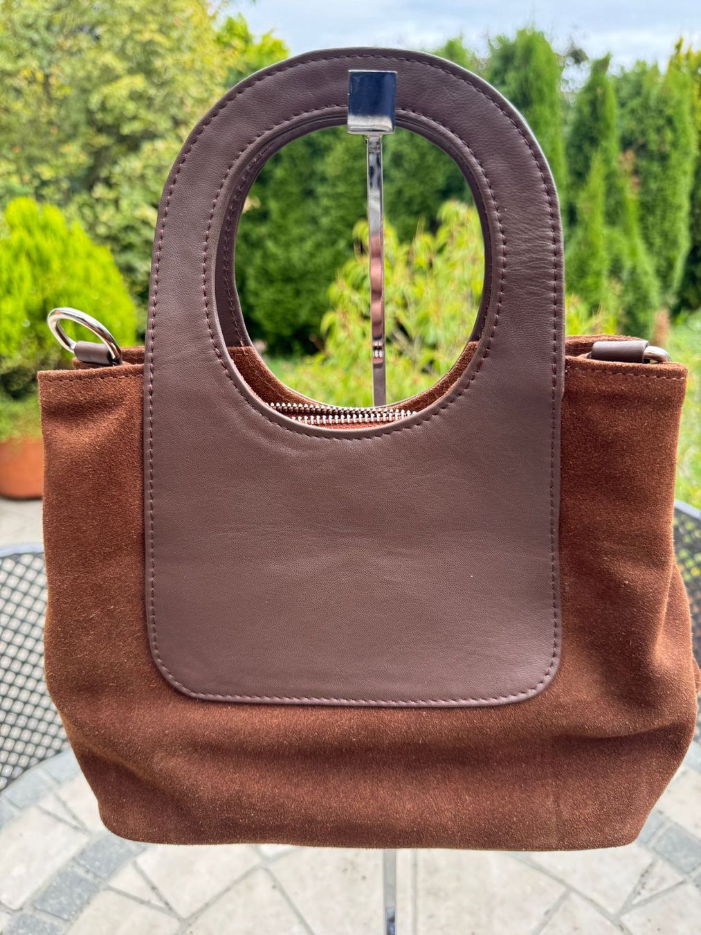 Borse da donna: Echte Wildleder-Handtasche mit Ledergriff – Nuovo e nell'imballaggio originale da Bözberg venduto da sojana 1