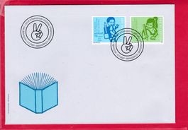 2021, FDC, SATZ, 75 JAHRE UNICEF, BILDUNG JUNGE, MÄDCHEN