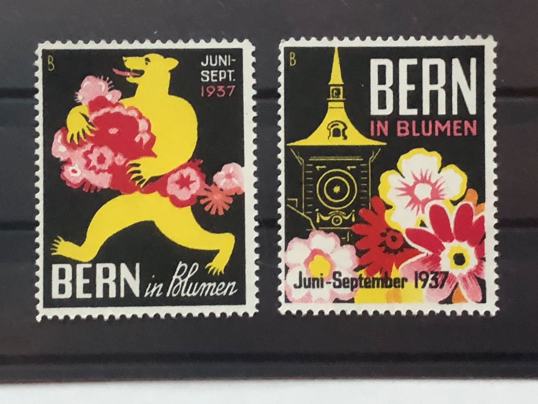 Autobahnvignetten: Vignetten BERN in Blumen 1937 ** – Neu (gemäss Beschreibung) aus Lufingen von Rac0