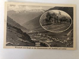 Ansichtskarte Wirtschaft zum Bergli Klausenstrasse - Linthal