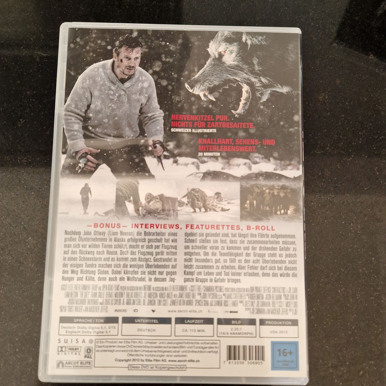 Tutti i DVDs: DVD The Grey - Unter Wölfen, Liam Neeson – Usato da Gränichen venduto da sunchi07 1