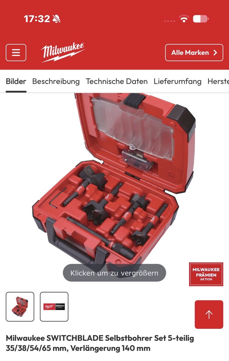 Milwaukee Tous les outils: Milwaukee Astlochbohrer Set – D'occasion à Hergiswil b.Willisau par Bombardier02 1