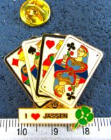 I  ❤  JASSEN 4DAMEN PIN GOLDIG GLASIERT Nr.100/150