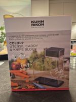 Neuer Kuhn Rikon Colori Utensilien Behälter und Messer Block