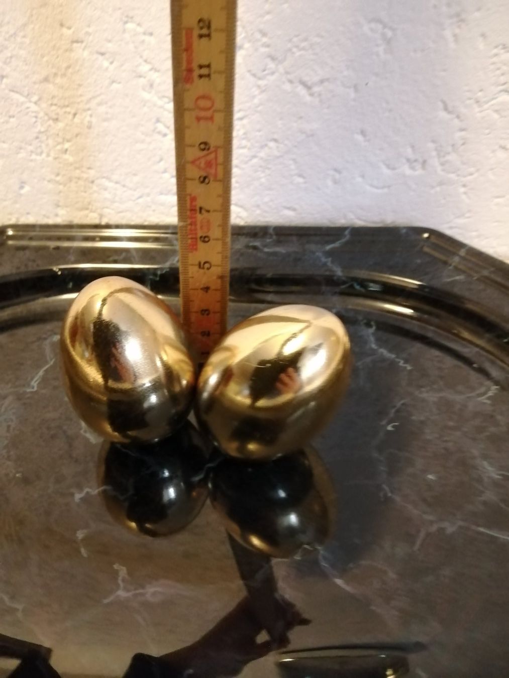 Tutte le decorazioni: Deko Eier golfarbig, vintage, Stehaufeier – Usato da Ostermundigen venduto da Dinge1 6