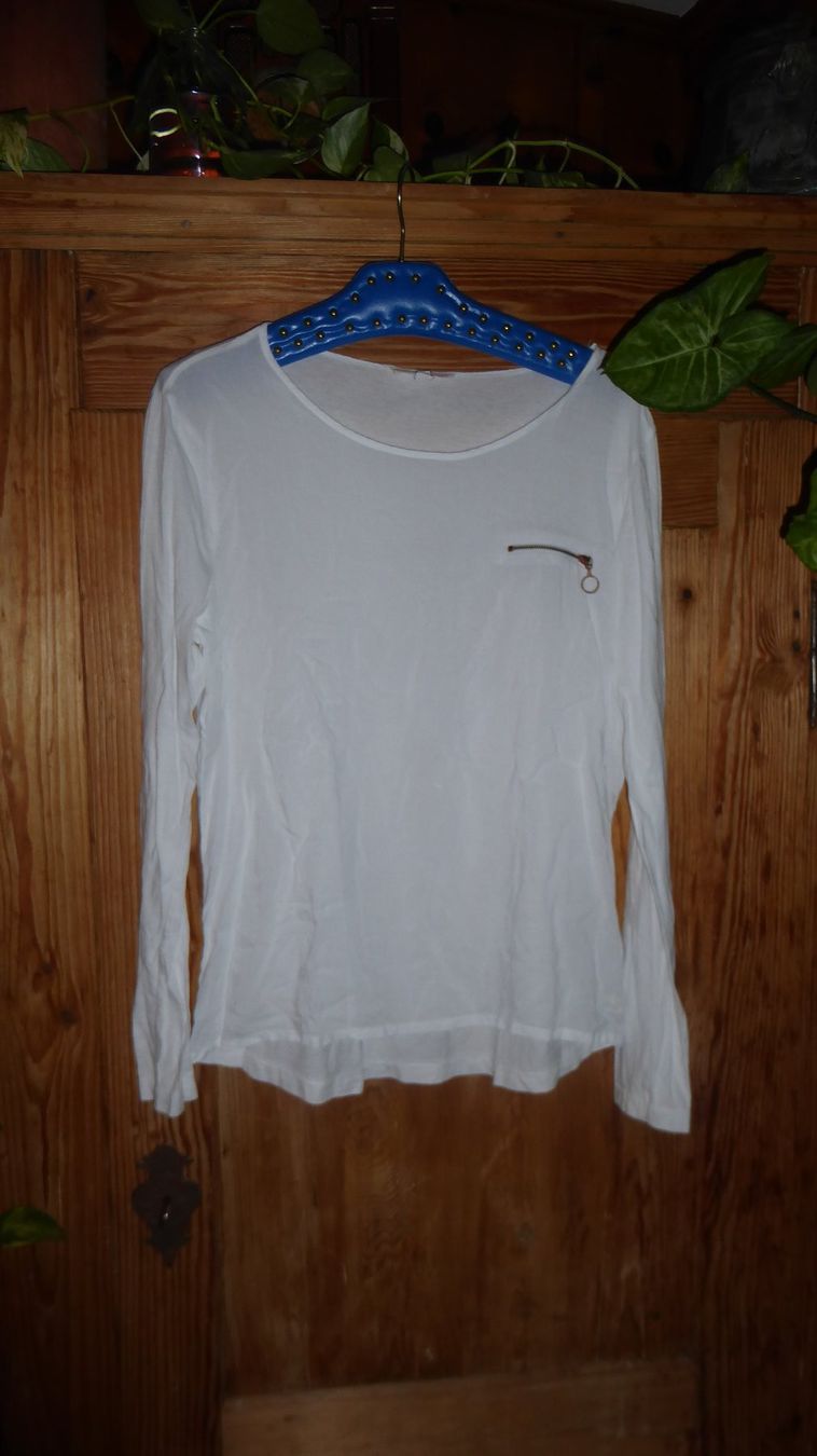 Tom Tailor Camicette: Weisse Langarm lBluse Tom Tailor Gr M – Usato da Sargans venduto da Benziner