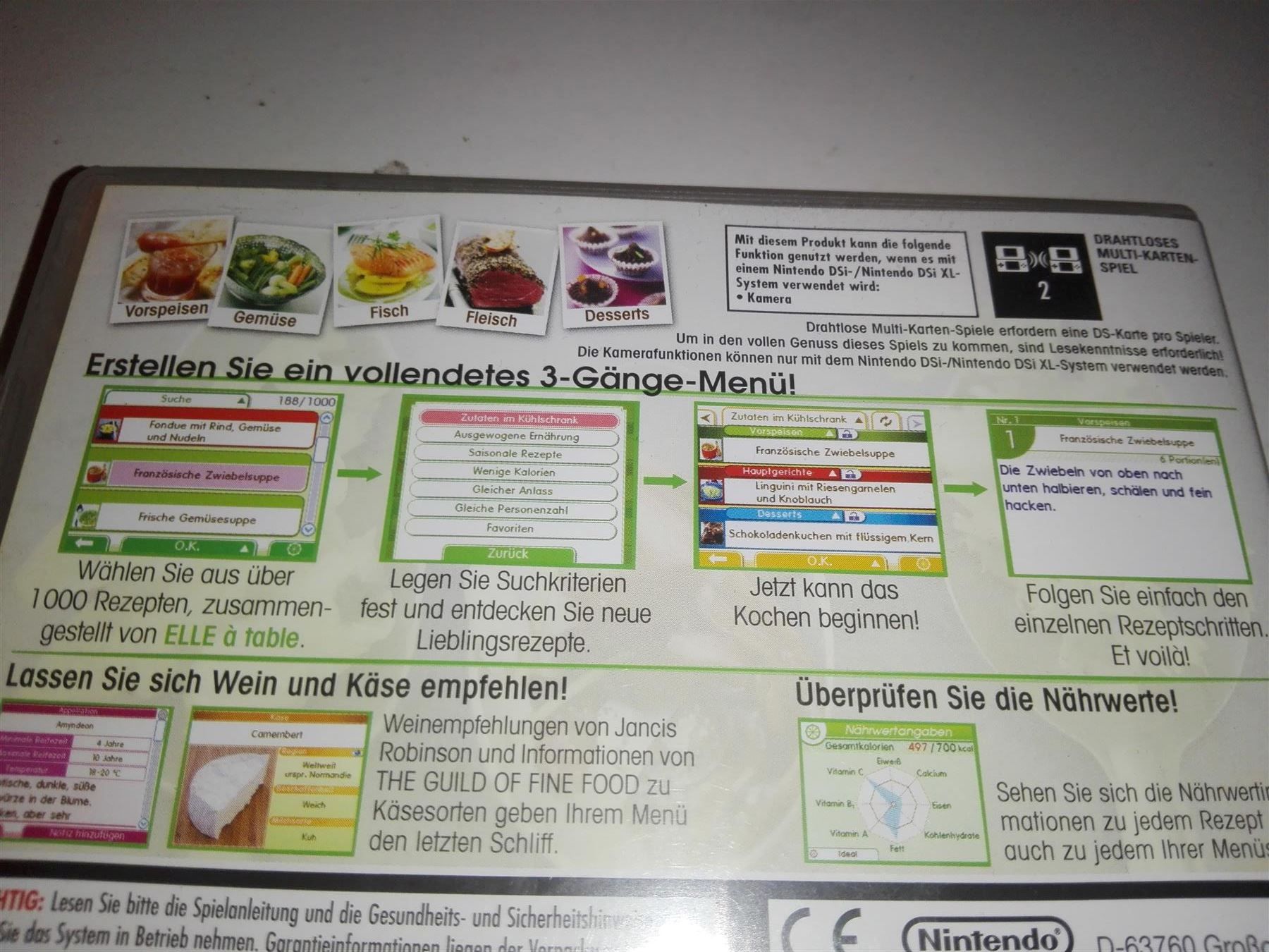 Nintendo Giochi: Kochen mit Elle à table: 1000 Rezepte    (DS) – Usato da St. Gallen venduto da elk2020 7