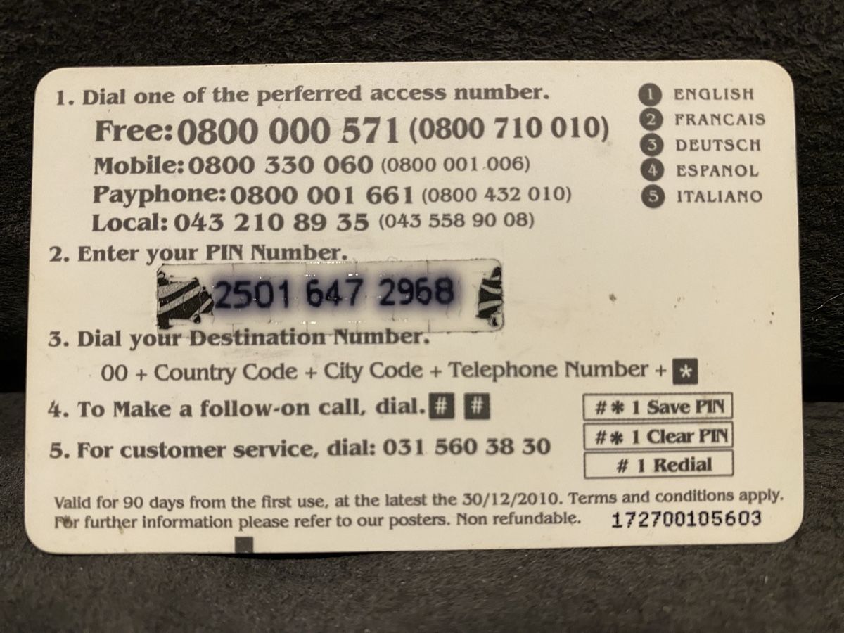 Telefon- & Taxkarten: Carte – Gebraucht aus Lausanne von babacard10 1