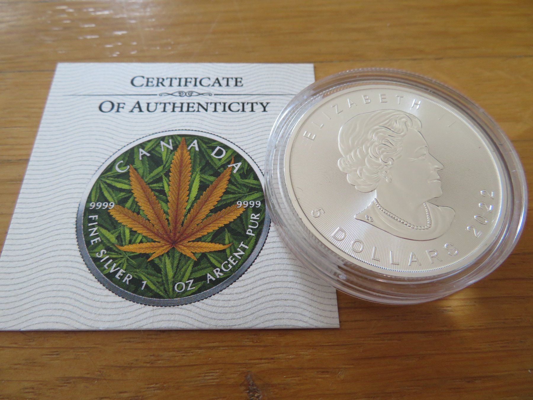 Alle Münzen: Cannabis Maple Leaf 2022 Canada 1 OZ SILBER - COLOR EDIT – Neu (gemäss Beschreibung) aus Wetzikon ZH von Nicki6 2