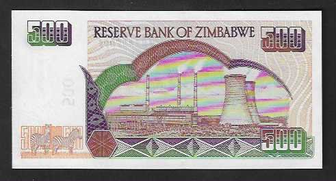 Banconote: Zimbabwe  500  Dollars  2001  Bankfrisch – Nuovo (secondo la descrizione) da Gordola venduto da coinsandnotes 1