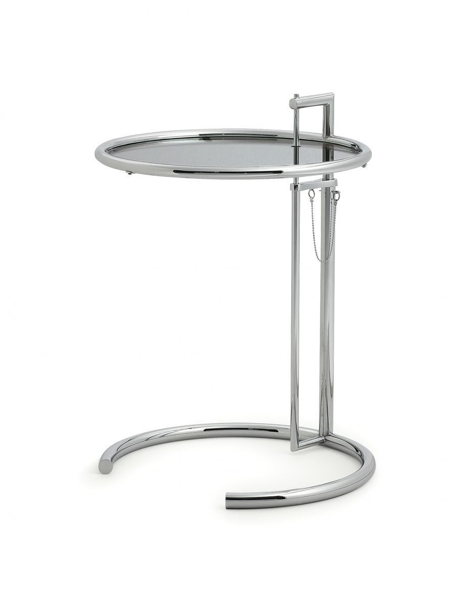 Comodini: 2 Beistelltische Adjustable Table E 1027 Parsolglas NEU! – Nuovo e nell'imballaggio originale da Wilen b. Wollerau venduto da Topclassic