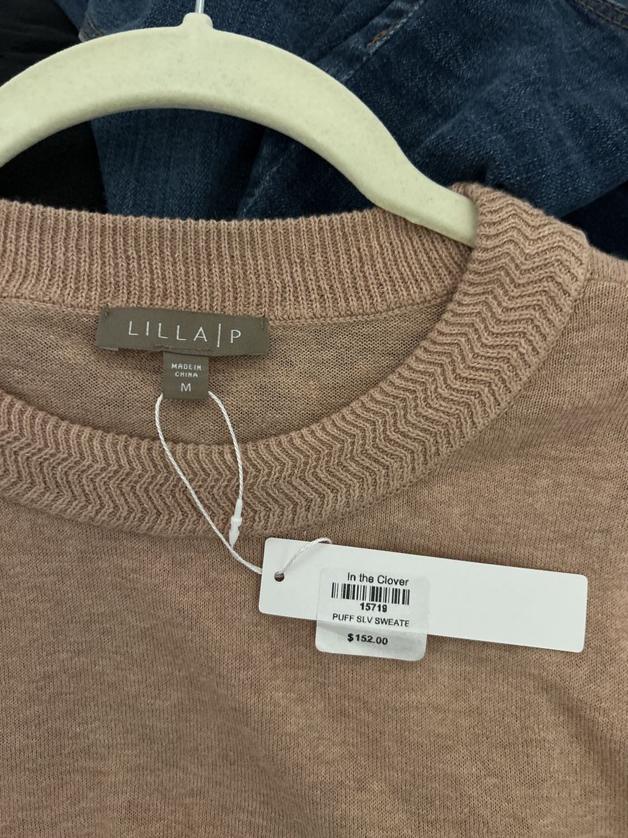 Pullover & Sweatshirts: LILLA P puff sleeve 3/4 sweater Rosa medium  NWT – Neu und originalverpackt aus Wädenswil von lucy-ethel 1