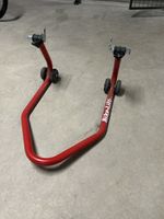 Support d'atelier vélo Bike-Lift, rouge, Made in Italy.