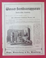 ANTIKE ORIGINAL-WERBUNG, PAPE-HENNEBERG HAMBURG, AUGUST 1906