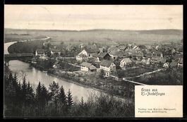 AK Kl.-Andelfingen, Ortsansicht am Fluss