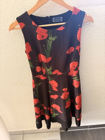 Chopin Roma Kleid Mohnblumen Muster Top Zustand, Gr. S