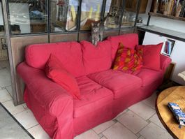 3-Sitzer IKEA Ektorp-Sofa rot