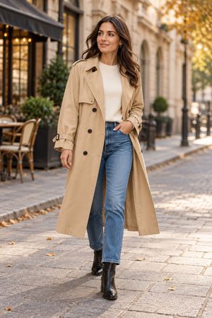 Trenchcoat ONLY ONLCHLOE DOUBLE beige
