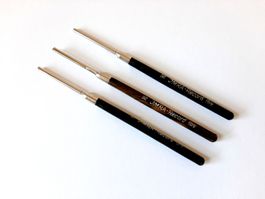 3 Häkelnadeln 0,75 für sehr feine Garne Vintage Häkli