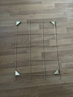 Wandregal Gitter mit Haken Messing Optik 60x40cm guter Zu...