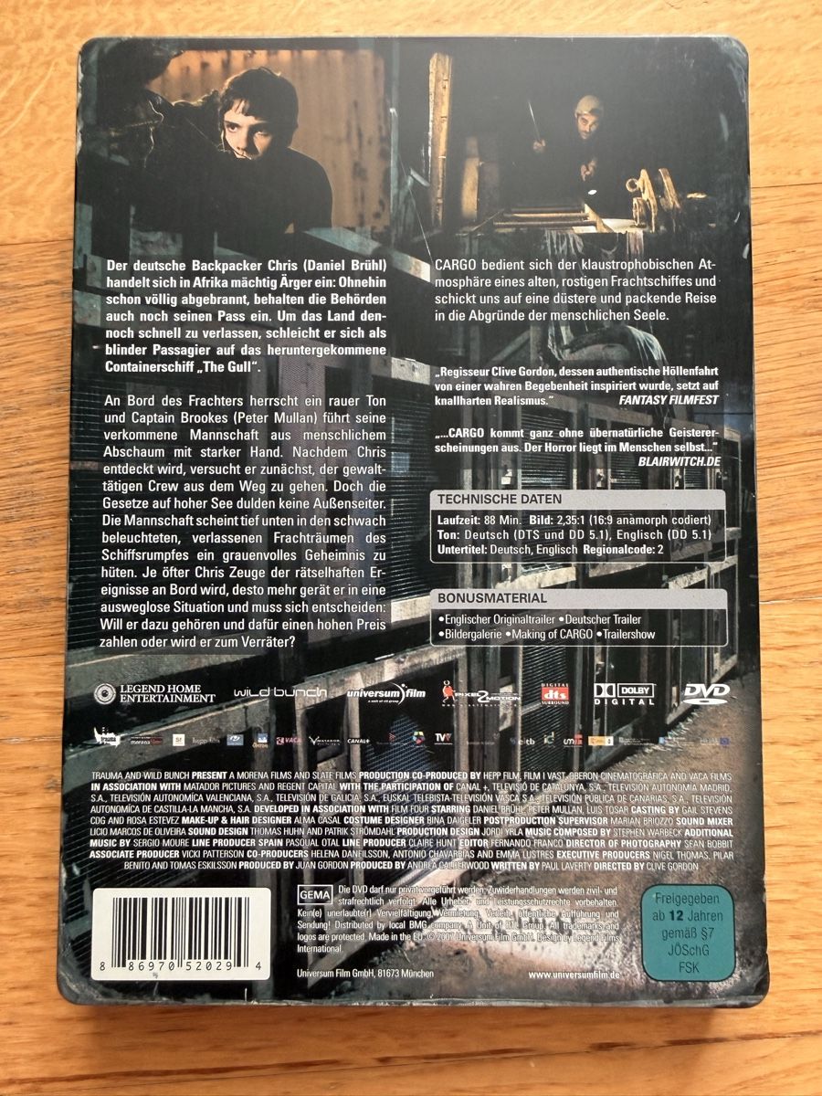 Tutti i DVDs: Cargo - Steelbook DVD – Usato da Kölliken venduto da nerdorado 1