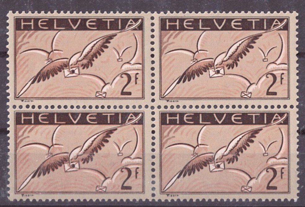 Alle Briefmarken: # 100 --- FLUGPOST GERIFFELT POSTFRISCH – Neu (gemäss Beschreibung) aus Dübendorf von Piero2