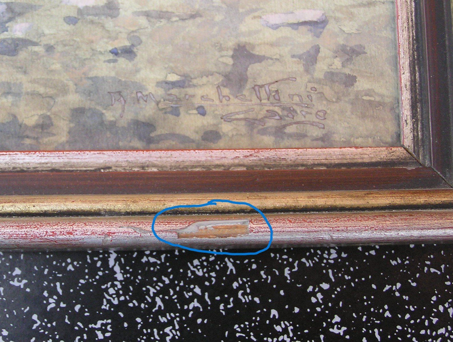Dipinti: ORIENTALIST E. MARCHETTINI AQUARELL PYRAMIDEN KAMELREITER – Usato da Grenchen venduto da Antique-hunter 6