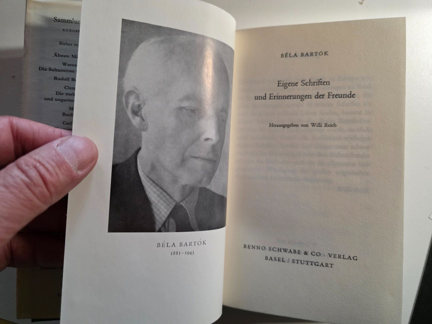 Libri: Béla Bartok - Eigene Schriften...- Biografie Basel 1958 – Usato da Walterswil BE venduto da Lonitti 1