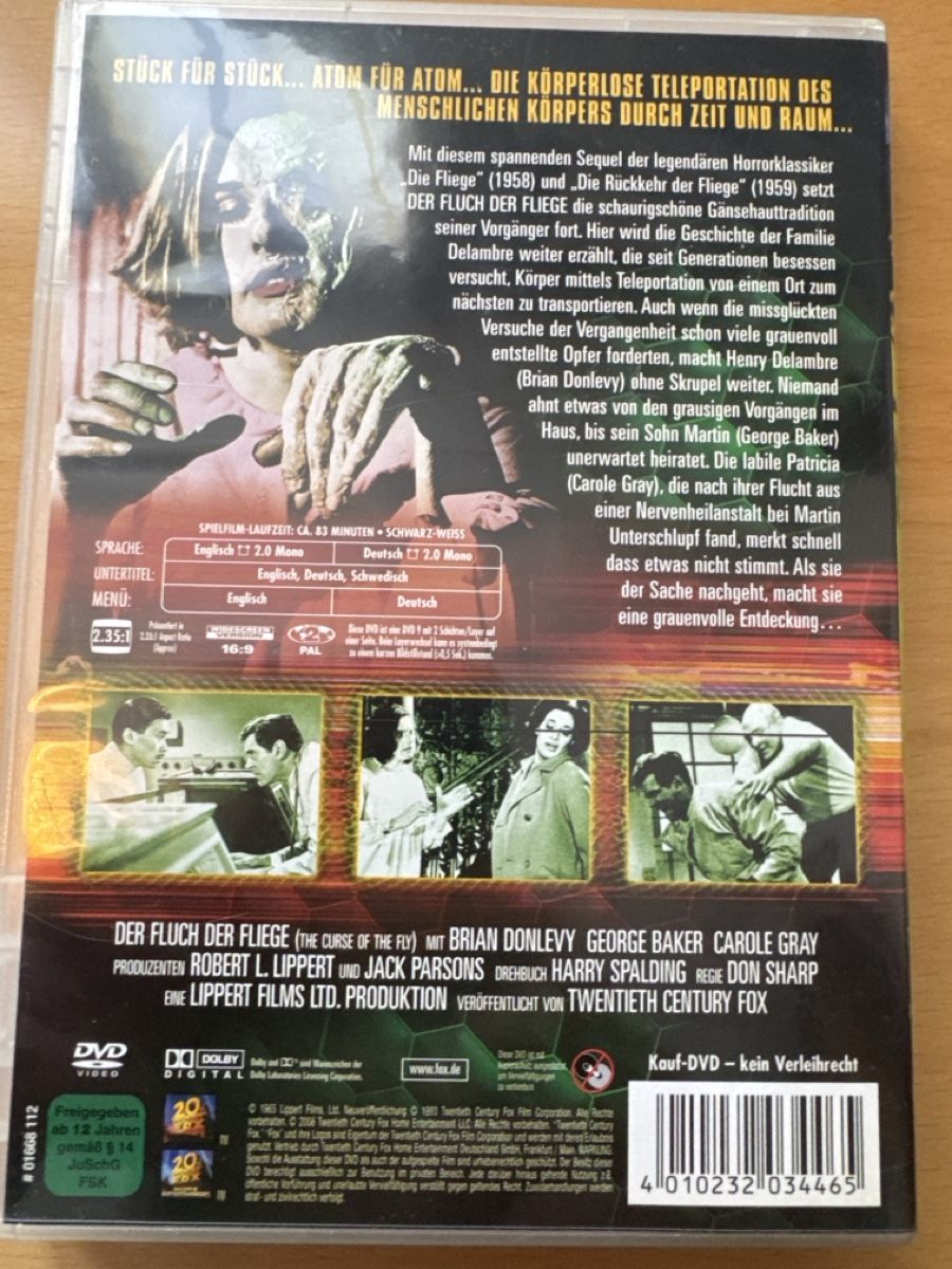 Tutti i DVDs: Der Fluch der Fliege-Vergriffen – Usato da Brunnadern venduto da Nanuk60 1