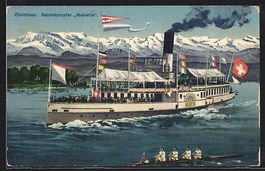 AK Zürich, Salondampfer Helvetia