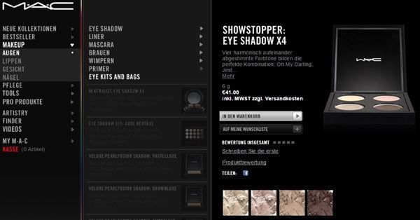 Mac Cosmetics Make-up: MAC Eyeshadow Lidschatten Palette 4 Quad - Hold My Gaze – Nuovo e nell'imballaggio originale da Cham venduto da Trendy_Outlet 2