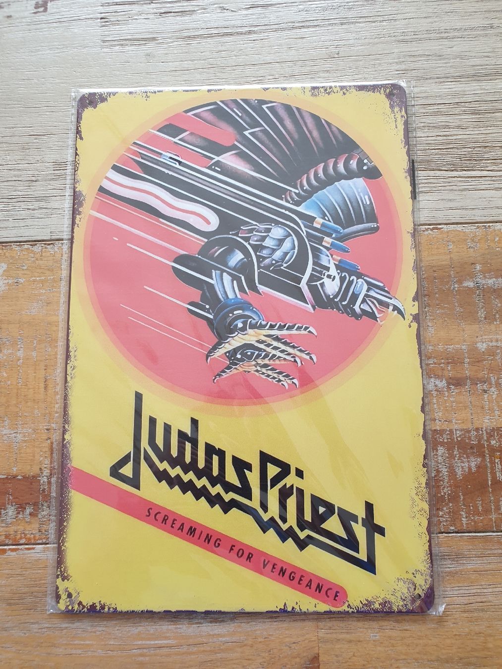 Insegne: Judas Priest Blechschild "Screaming for Vengeance" – Nuovo e nell'imballaggio originale da Olten venduto da Marsmobil
