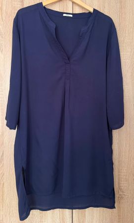 Tunika Bluse Kleid von Esprit in Nacht blau Grösse L