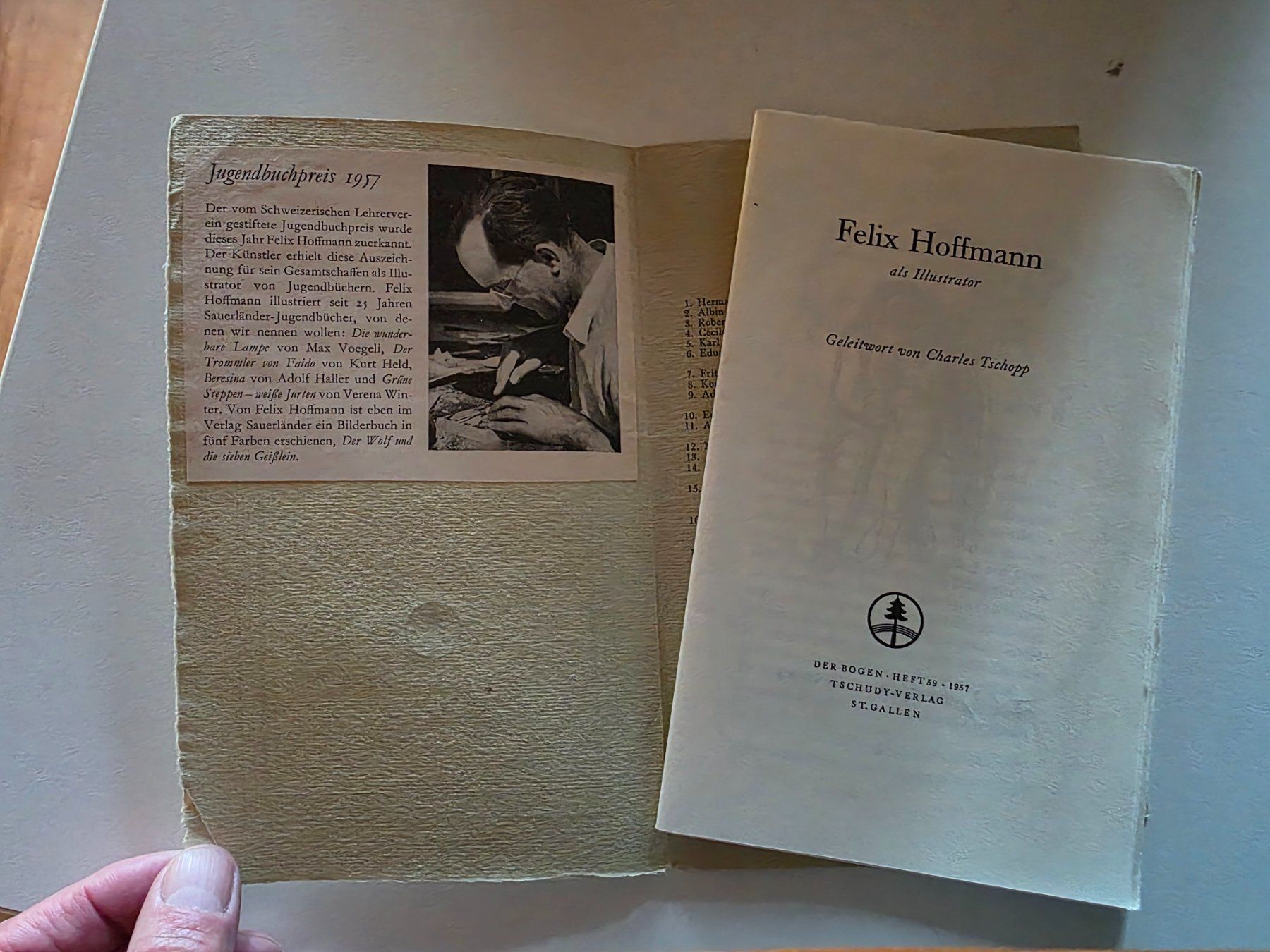 Livres: Felix Hoffmann als Illustrator Der Bogen Heft 59 – D'occasion à Walterswil BE par Lonitti 2