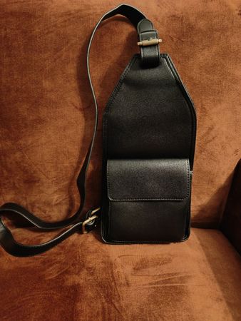 JC Umhängetasche, Crossbody Bag, Schwarz, Kunstleder