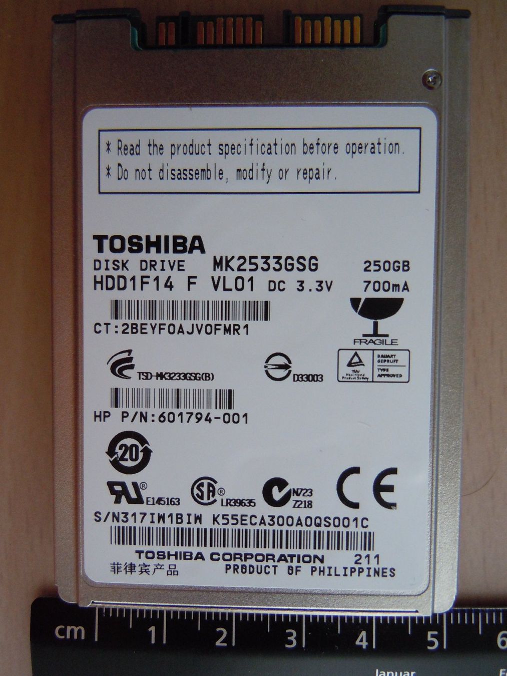 Toshiba Dischi rigidi: Thoshiba Spez. HD Format 1.8''   250GB – Usato da Luzern venduto da Baumli1 7