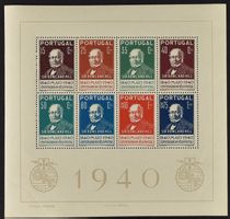 PORTUGAL, BLOCK 100 Jahre Briefmarken Sir Rowland Hill **