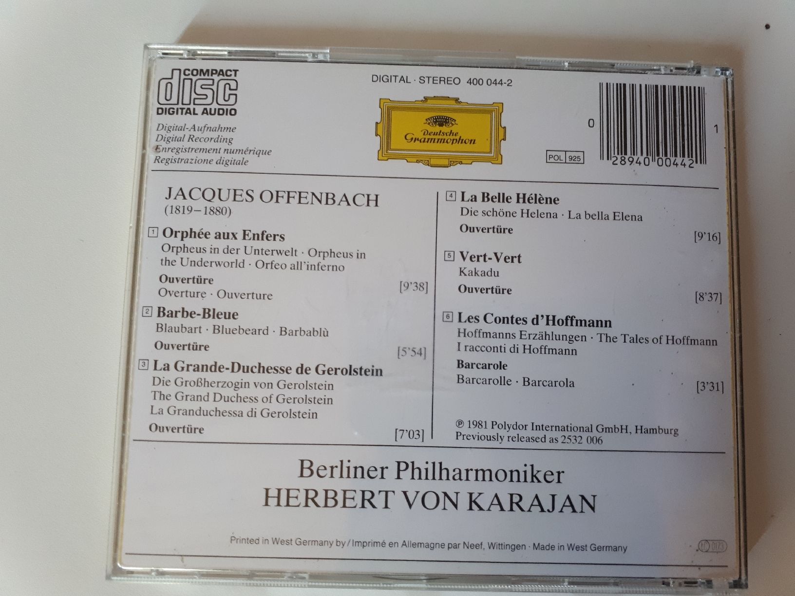 CD: Offenbach: Ouvertüren – Usato da Dietikon venduto da Buchantiqdietikon 1