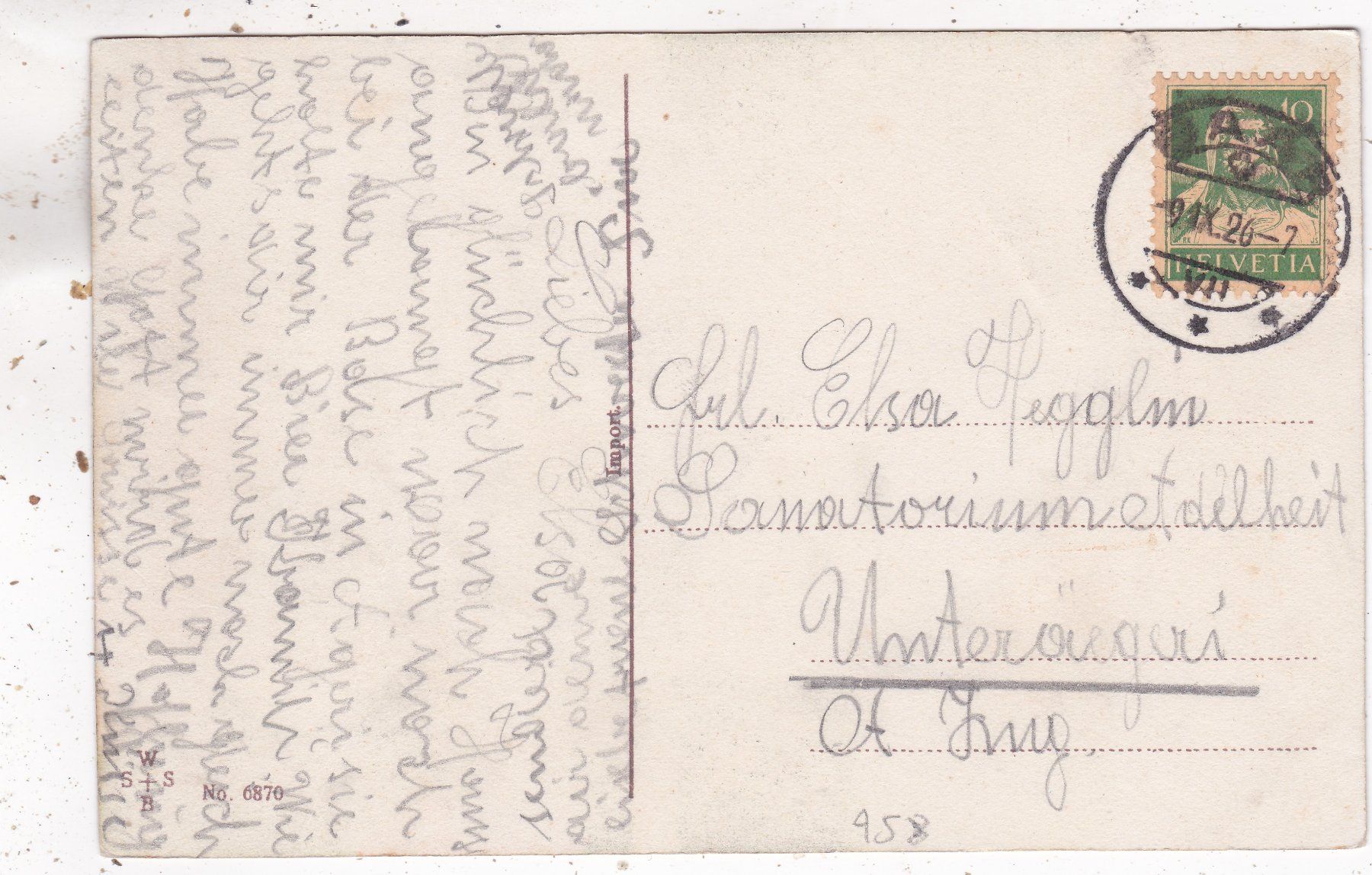 Cartes postales: Kitsch Kunst Mädchen mit Blumen 1926 – D'occasion à Herisau par Lisegrat2008 1