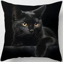 Süsser schwarzer Katzen Kissenbezug