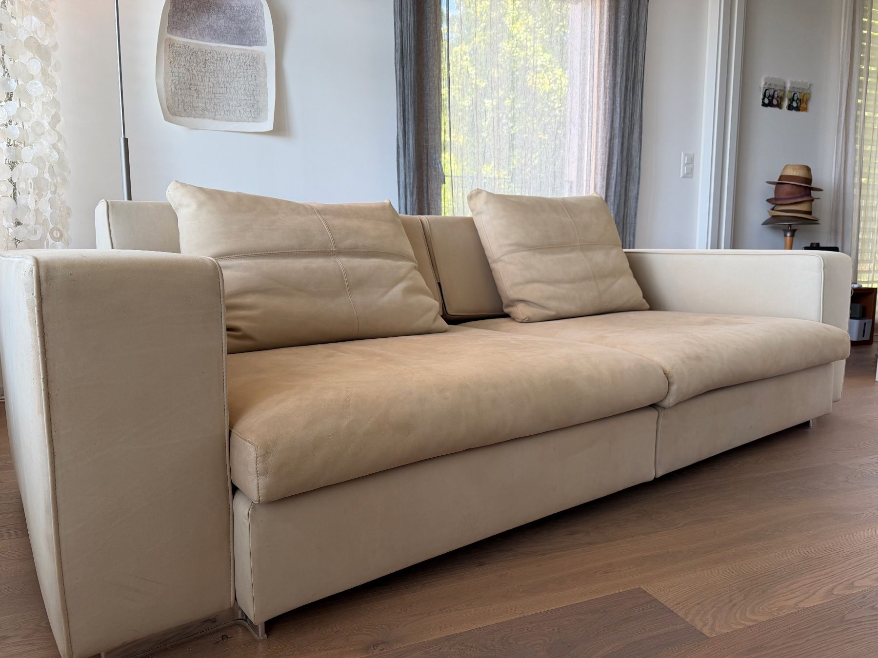 Molteni Sofas: Echtledersofa Nubuk – Gebraucht aus Kirchdorf AG von Peterhuesler