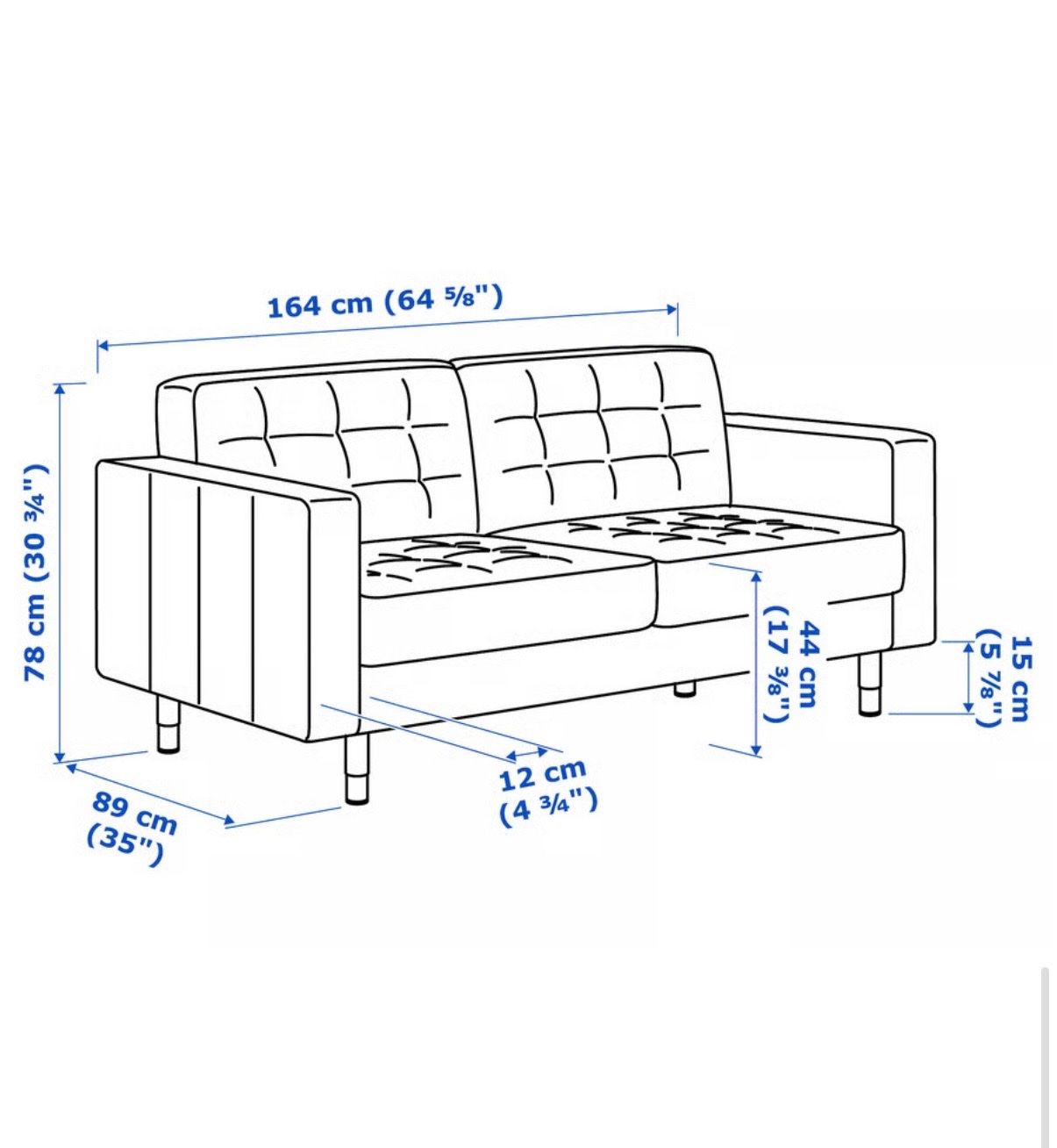 Ikea Sofas: Ikea LANDSKRONA 2er Sofa – D'occasion à Dietikon par fru_hg7z 1
