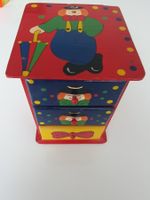 Boîte clown en bois, 3 tiroirs 🎉🤡🎉